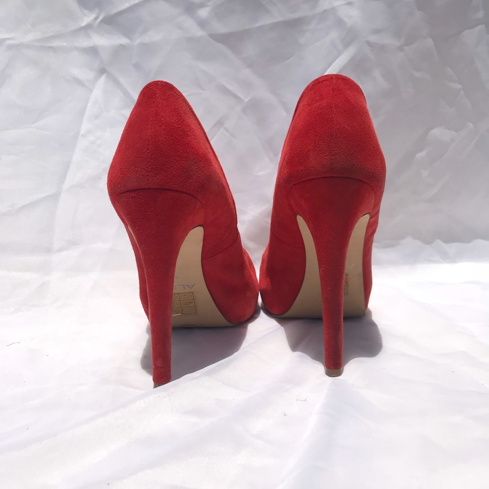 Red Suede Pumps